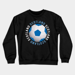 Blue and White Scotland Football Design Crewneck Sweatshirt